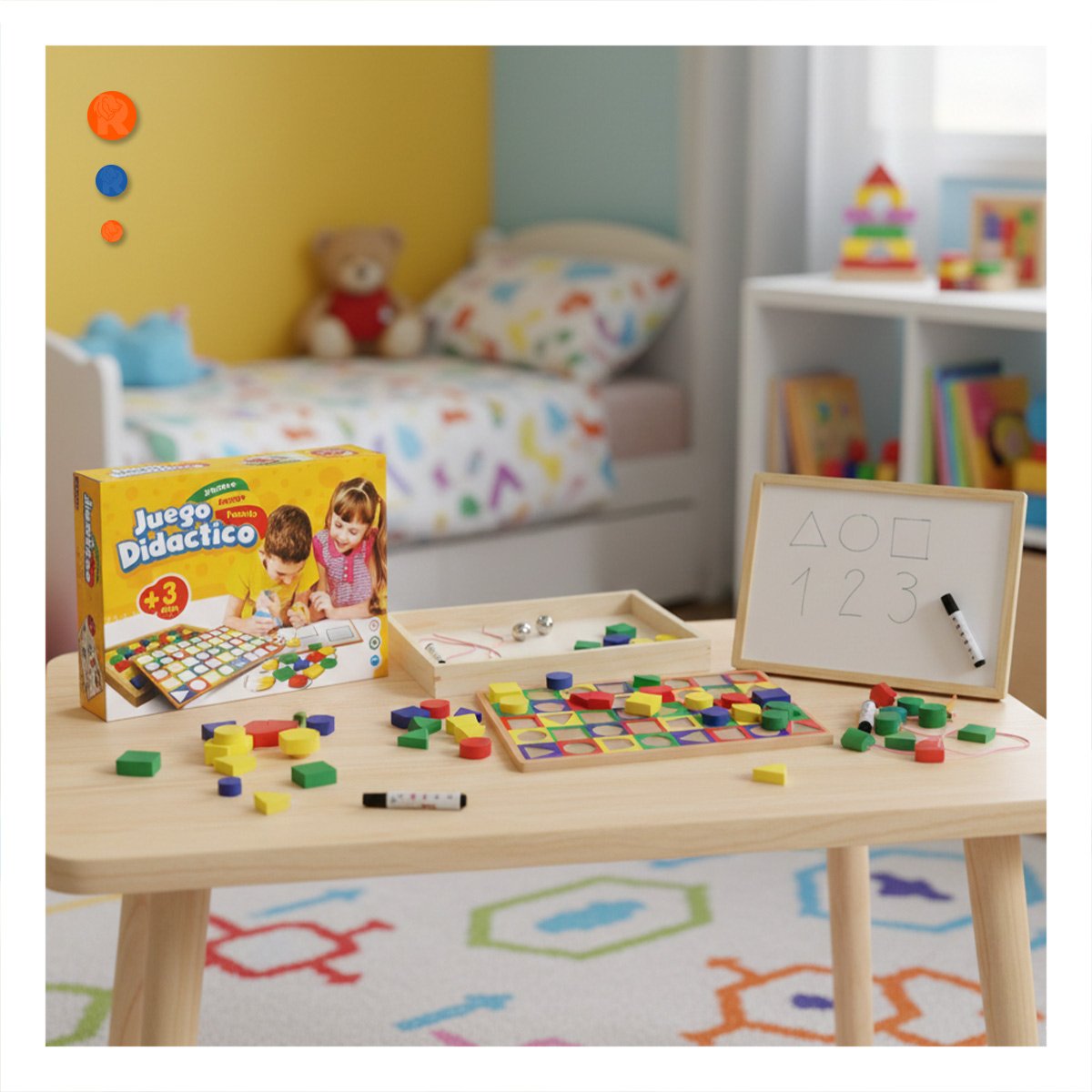 PACK12 SOPORTE EDUCATIVO 3 EN 1 CON PIZARRA ENCAJE Y PASADO PARA USO INFANTIL - 5