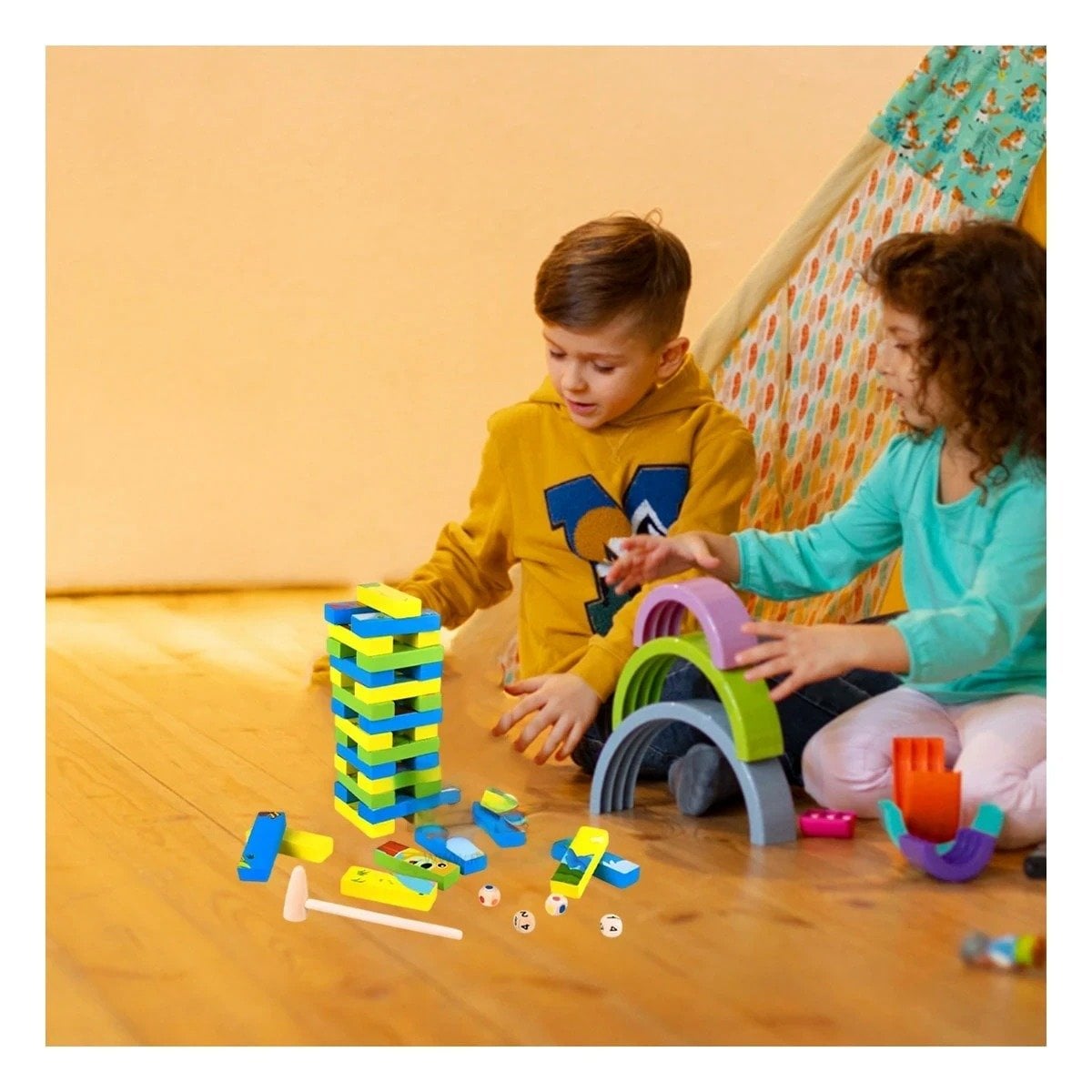 PACK2 SET DE ENTRETENIMIENTO CON BLOQUES Y RETOS PARA HOGAR Y+PAPEL REGALO - 2