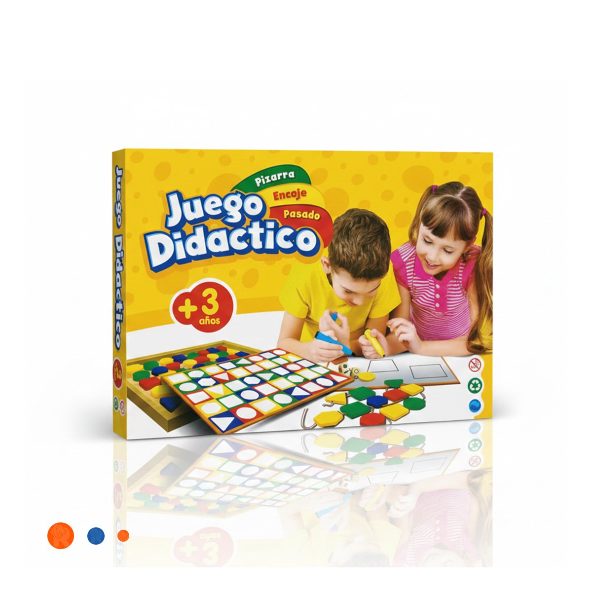 PACK6 ELEMENTO DIDACTICO 3 EN 1 CON PIZARRA ENCAJE Y PASADO PARA CASA Y+REGALO STICKER - 2