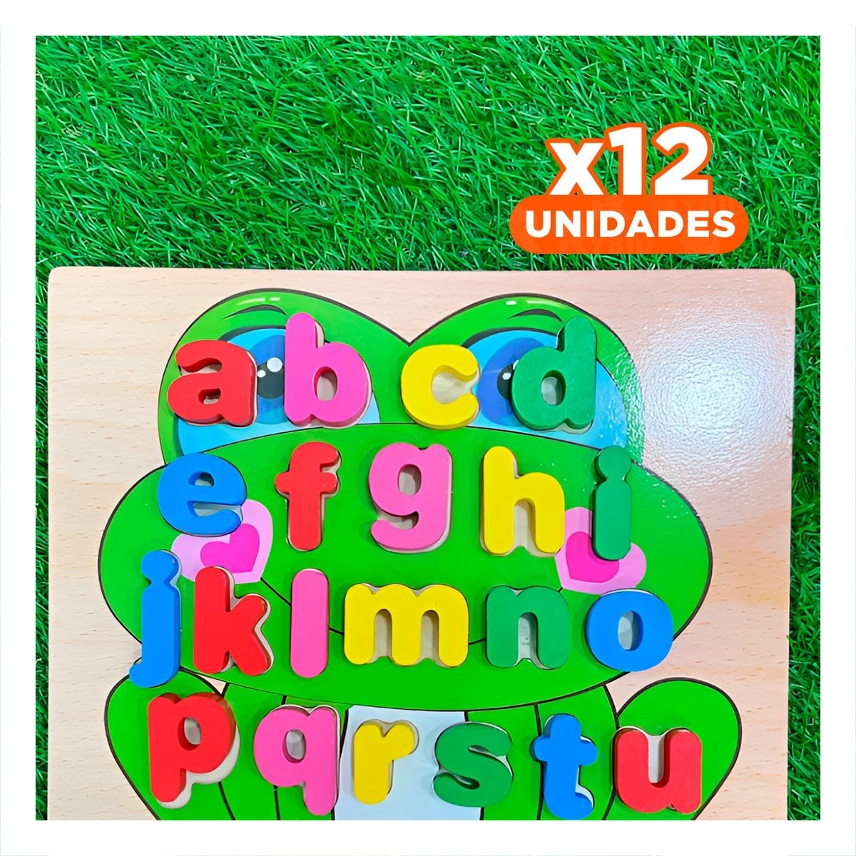 PACK12 COORDINACION DIDACTICA ABECEDARIO LETRAS ENCASABLES RANA LETRAS MINUSCULAS - 1