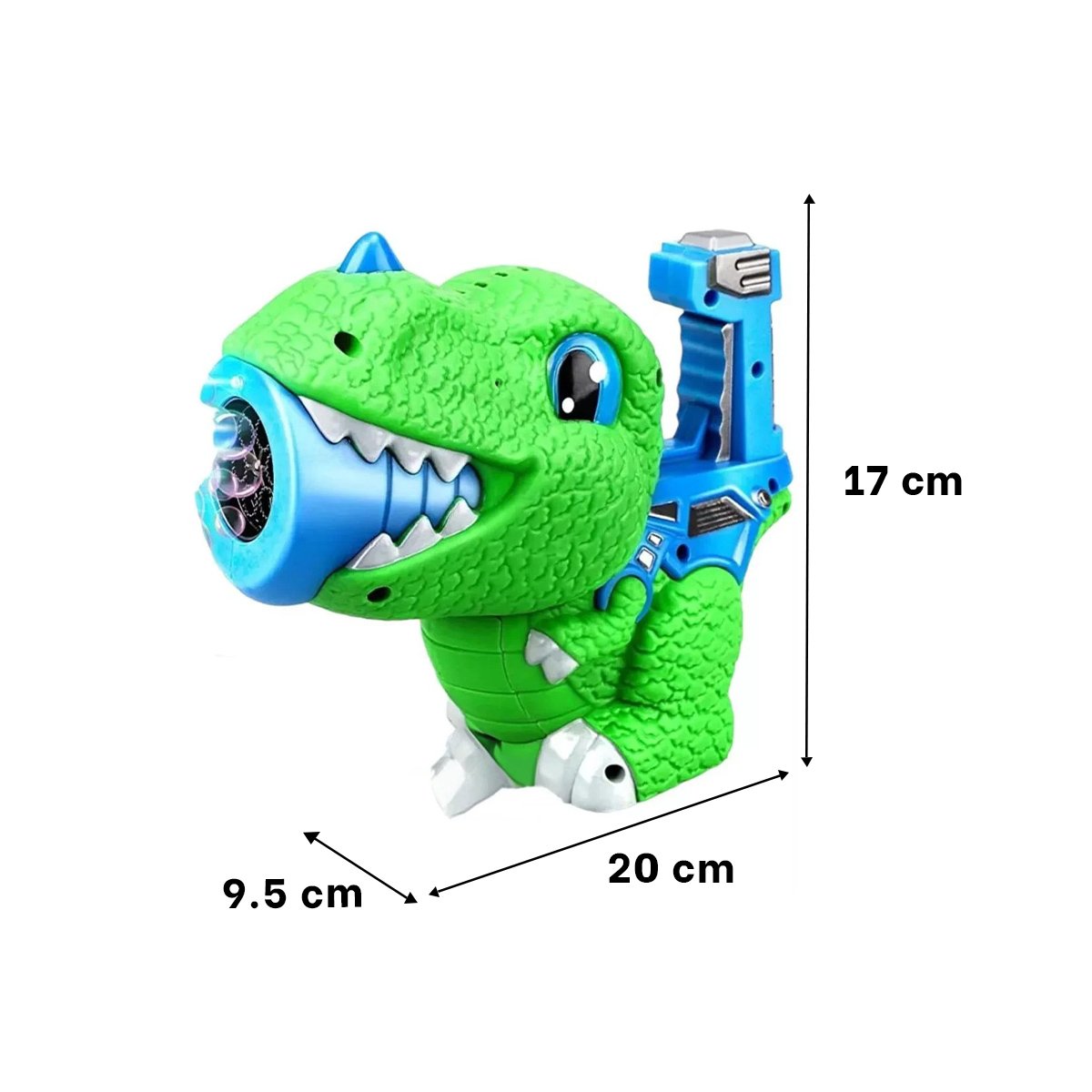 PACK2 ACCESORIO RECREATIVO DE BURBUJAS CON DINOSAURIO CHICO PARA MENORES Y+REGALO STICKER - 4