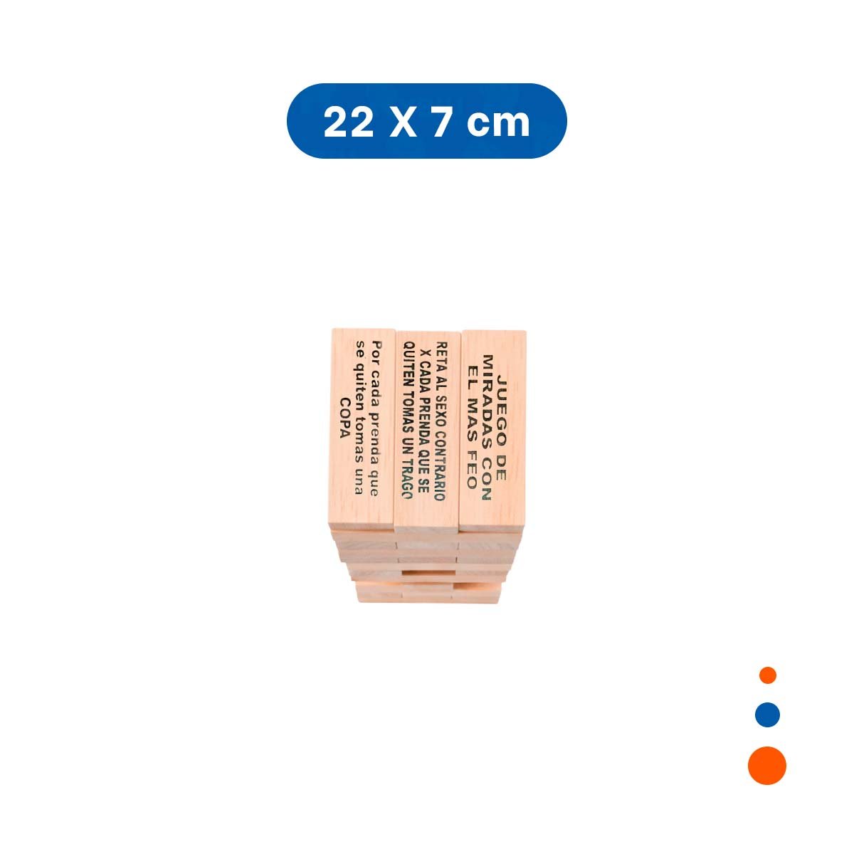 PACK4 JENGA DESAFIO O CASTIGO 48 PIEZAS MADERA JUEGO DE DESAFIO Y EMOCION Y+PAPEL REGALO - 4