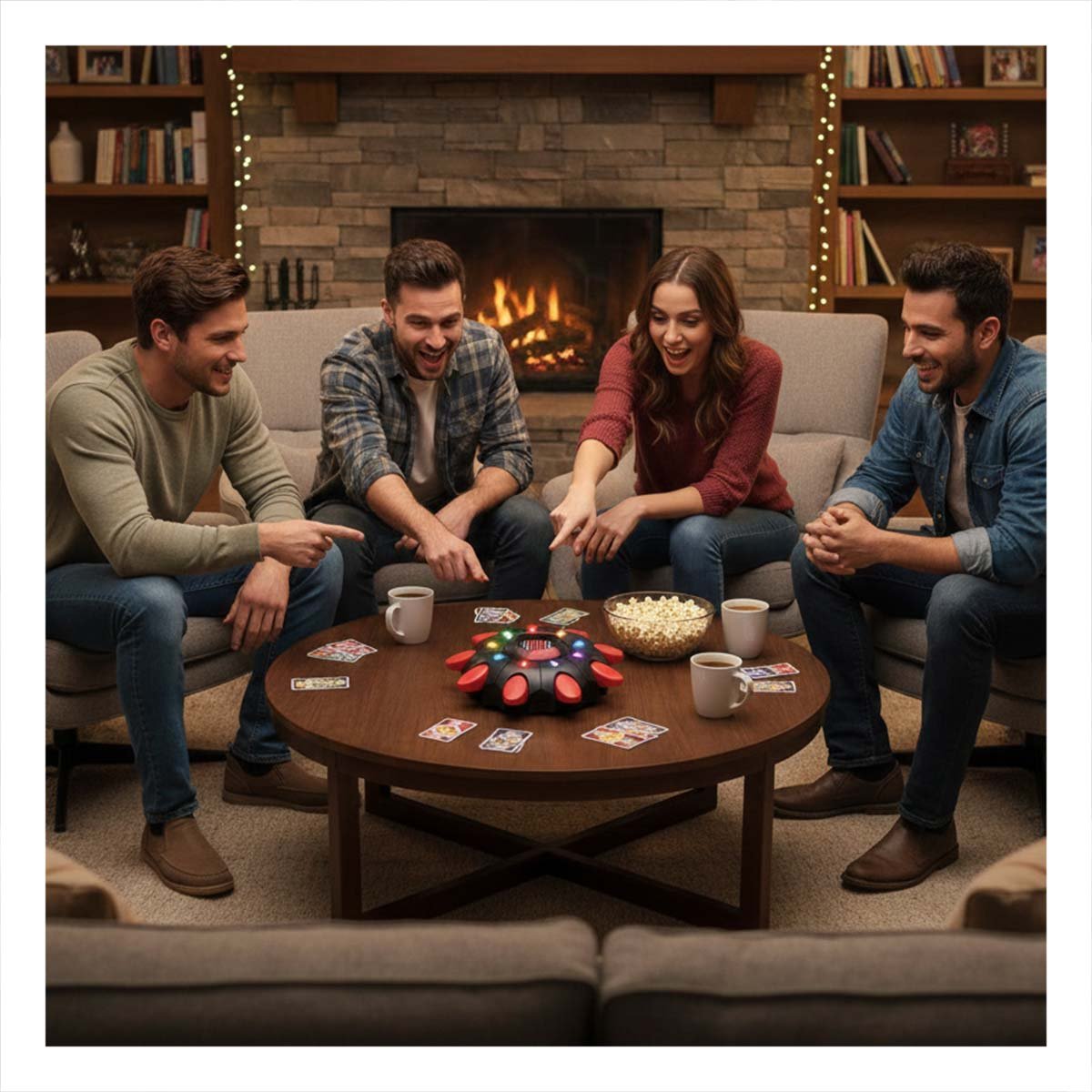 PACK6 ALTERNATIVA FAMILIAR DE MESA NEGRO PARA ENCUENTROS EN CASA CON AMIGOS Y+PAPEL REGALO - 5