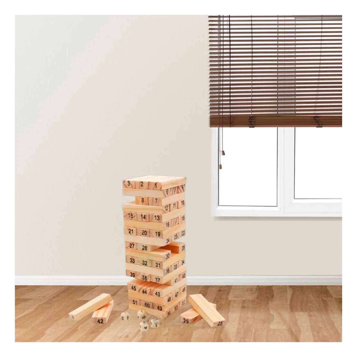 PACK2 RETO CLASICO DE BLOQUES DE MADERA CON NUMEROS PARA JUEGOS DE MESA EN CASA - 2