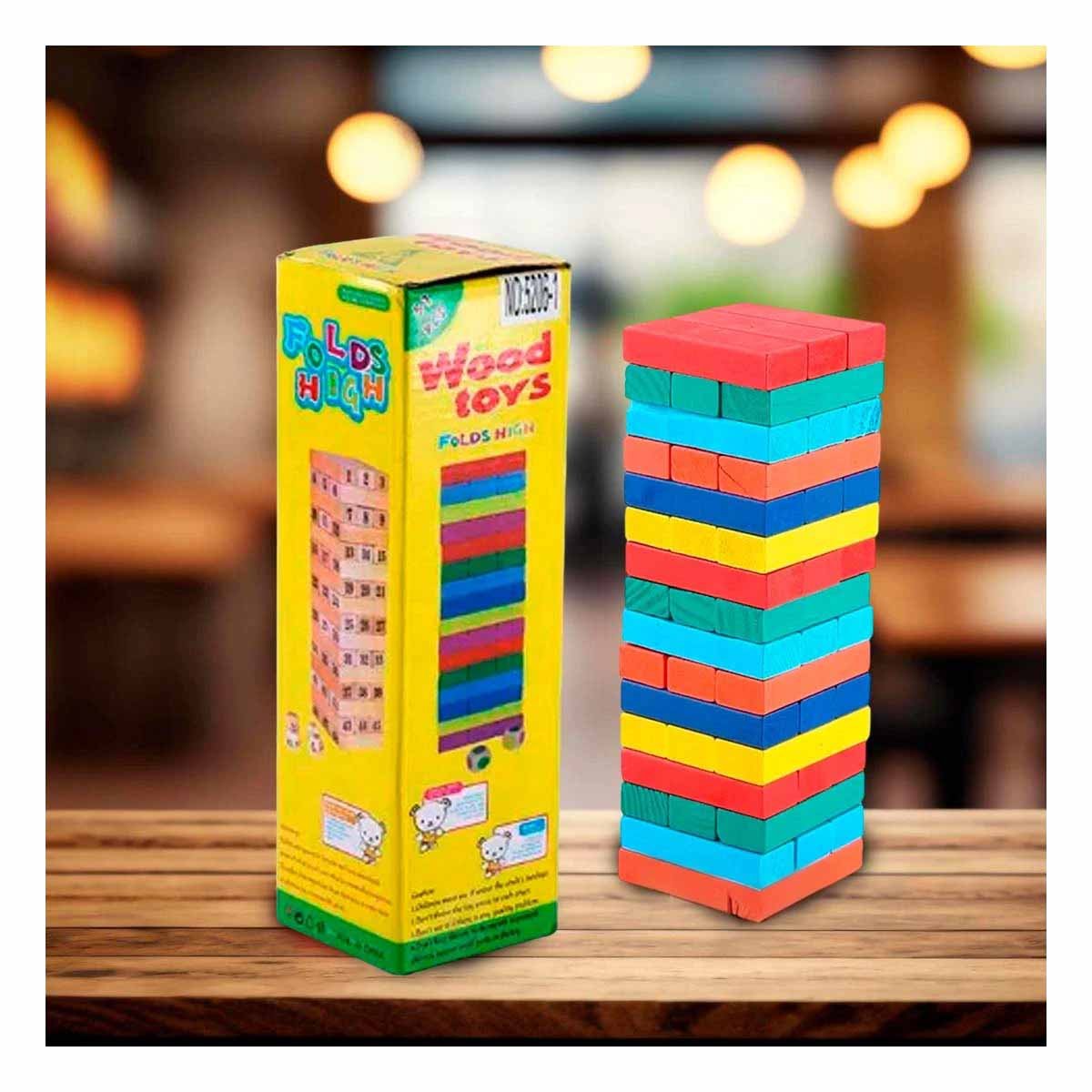 PACK12 ESTABLE DE MADERA MULTICOLOR PARA JUEGO DE MESA CLASICO Y+PAPEL REGALO - 3