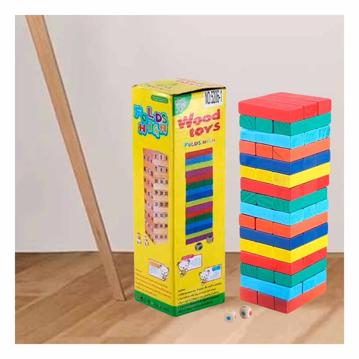 PACK12 ESTABLE DE MADERA MULTICOLOR PARA JUEGO DE MESA CLASICO Y+PAPEL REGALO - 5