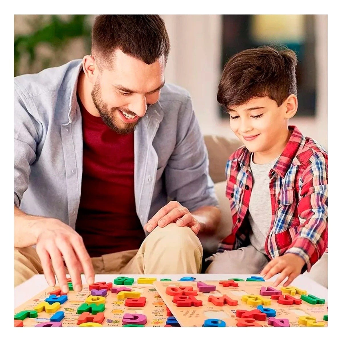 PACK4 SISTEMA DIDACTICO DE MADERA CON PIEZAS NUMERICAS ENCAJABLES Y+REGALO STICKER - 3