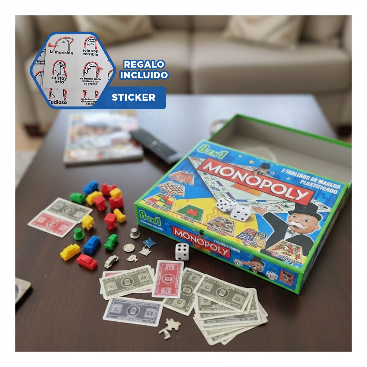 ESTILO DE MESA MULTICOLOR PARA CASA CON AMBIENTE FAMILIAR Y USO SOCIAL Y+REGALO STICKER - 1