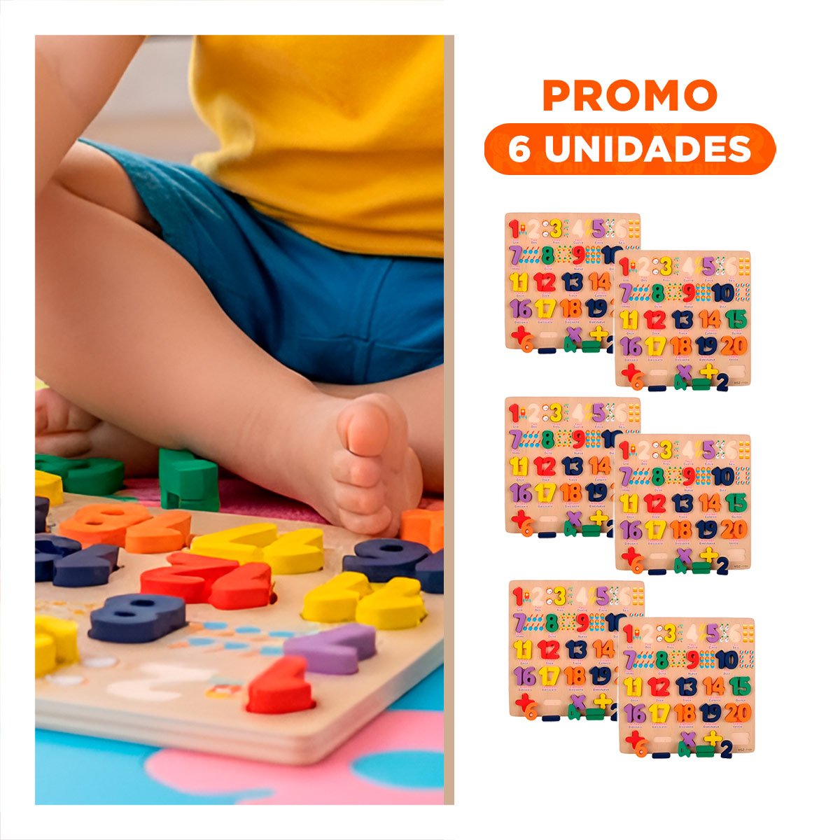 PACK6 PROPUESTA FORMATIVA DE MADERA CON ENCAJABLES NUMERICOS PARA APRENDIZAJE - 1