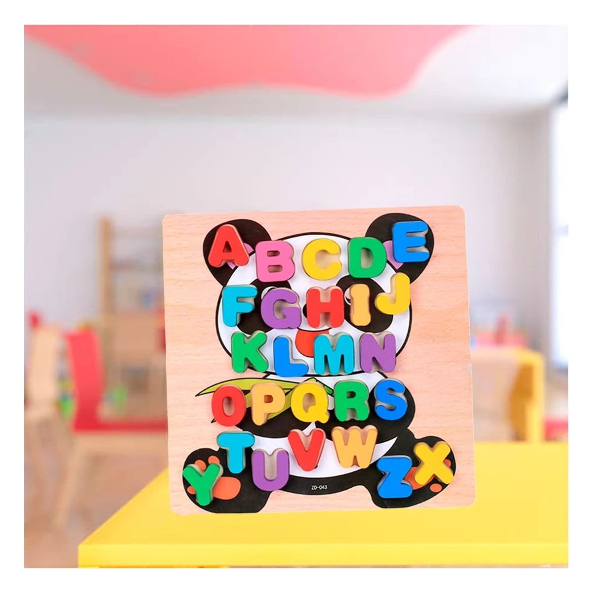 PACK2 LINEA EDUCATIVA ABECEDARIO LETRAS ENCAJABLES TIPO OSITO PARA CASA Y+PAPEL REGALO - 5