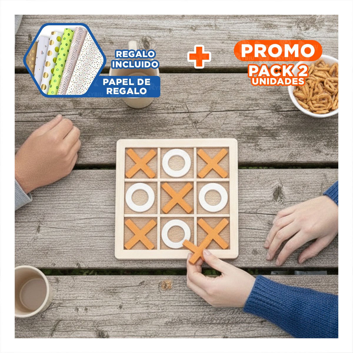 PACK2 ALTERNATIVA CLASICA MULTICOLOR PARA HOGAR Y ENCUENTROS SOCIALES Y+PAPEL REGALO - 1