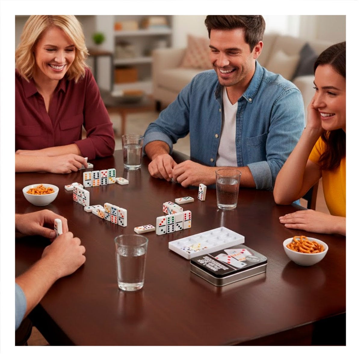 TIEMPO LIBRE DOMINO NEGRO PARA JUEGOS DE MESA CLASICOS Y+LIGAS REGALO - 1