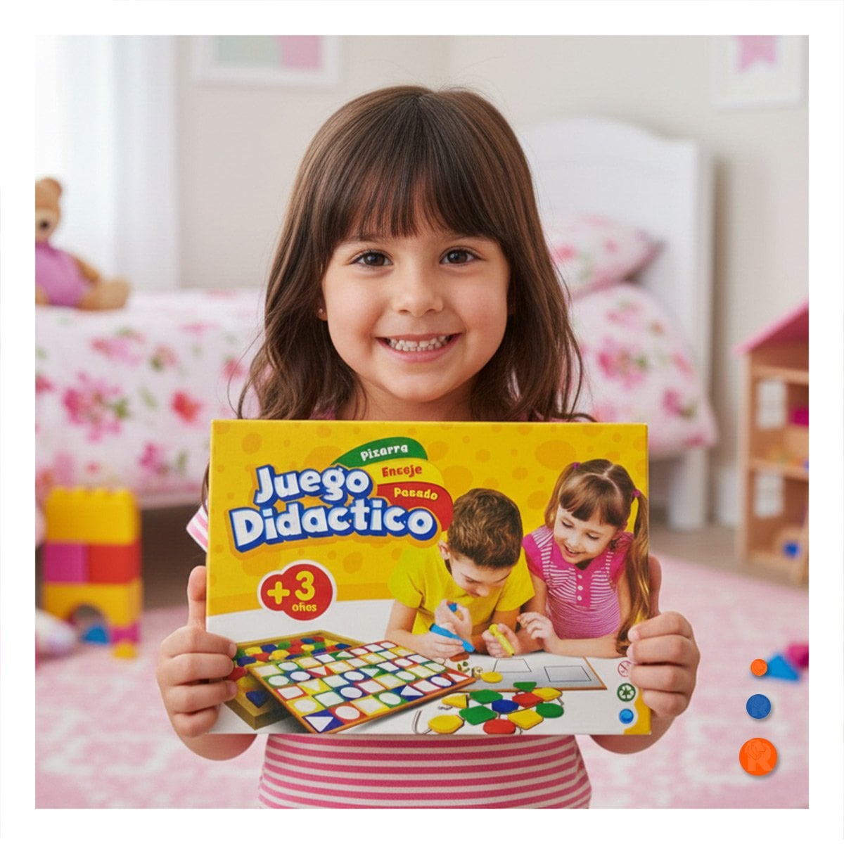 PACK2 PANEL EDUCATIVO 3 EN 1 CON PIZARRA ENCAJE Y PASADO PARA ACTIVIDAD Y+PAPEL REGALO - 2