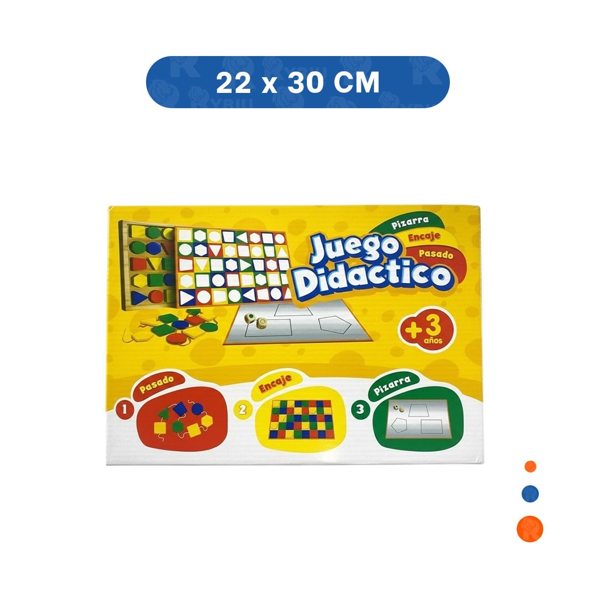PACK2 PANEL EDUCATIVO 3 EN 1 CON PIZARRA ENCAJE Y PASADO PARA ACTIVIDAD Y+PAPEL REGALO - 4