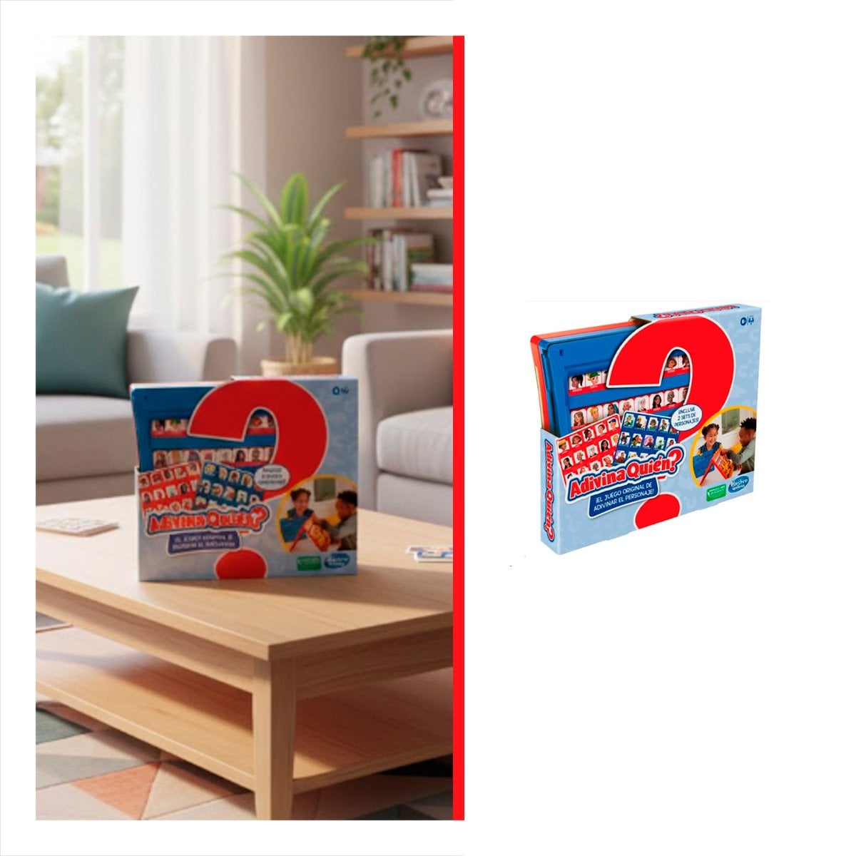 DIVERSION DE MESA ADIVINA QUIEN PERSONAJES ROJO Y AZUL PARA TARDES EN HOGAR - 3