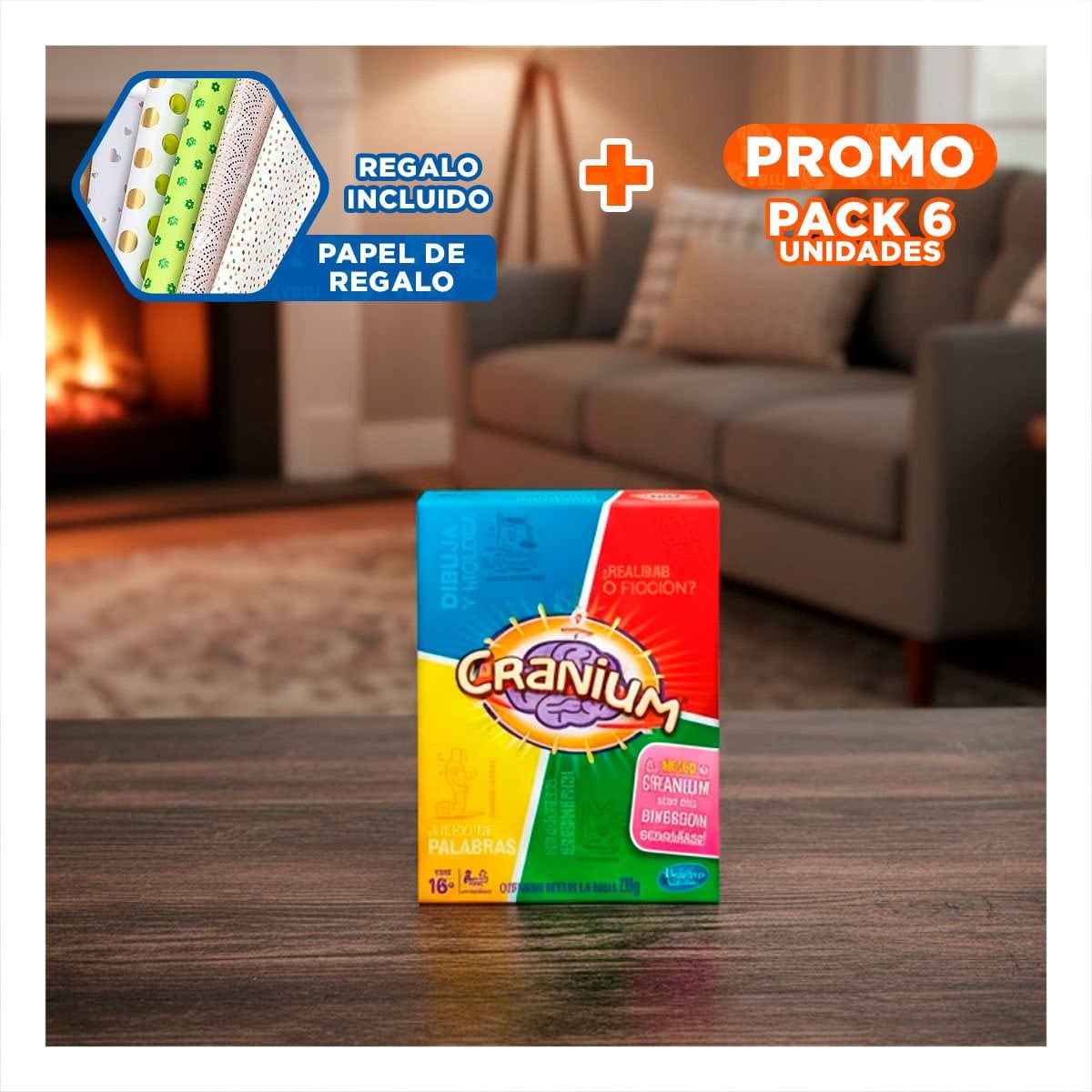 PACK6 ALTERNATIVA CREATIVA MULTICOLOR PARA TARDES DE JUEGOS EN EL HOGAR Y+PAPEL REGALO - 1