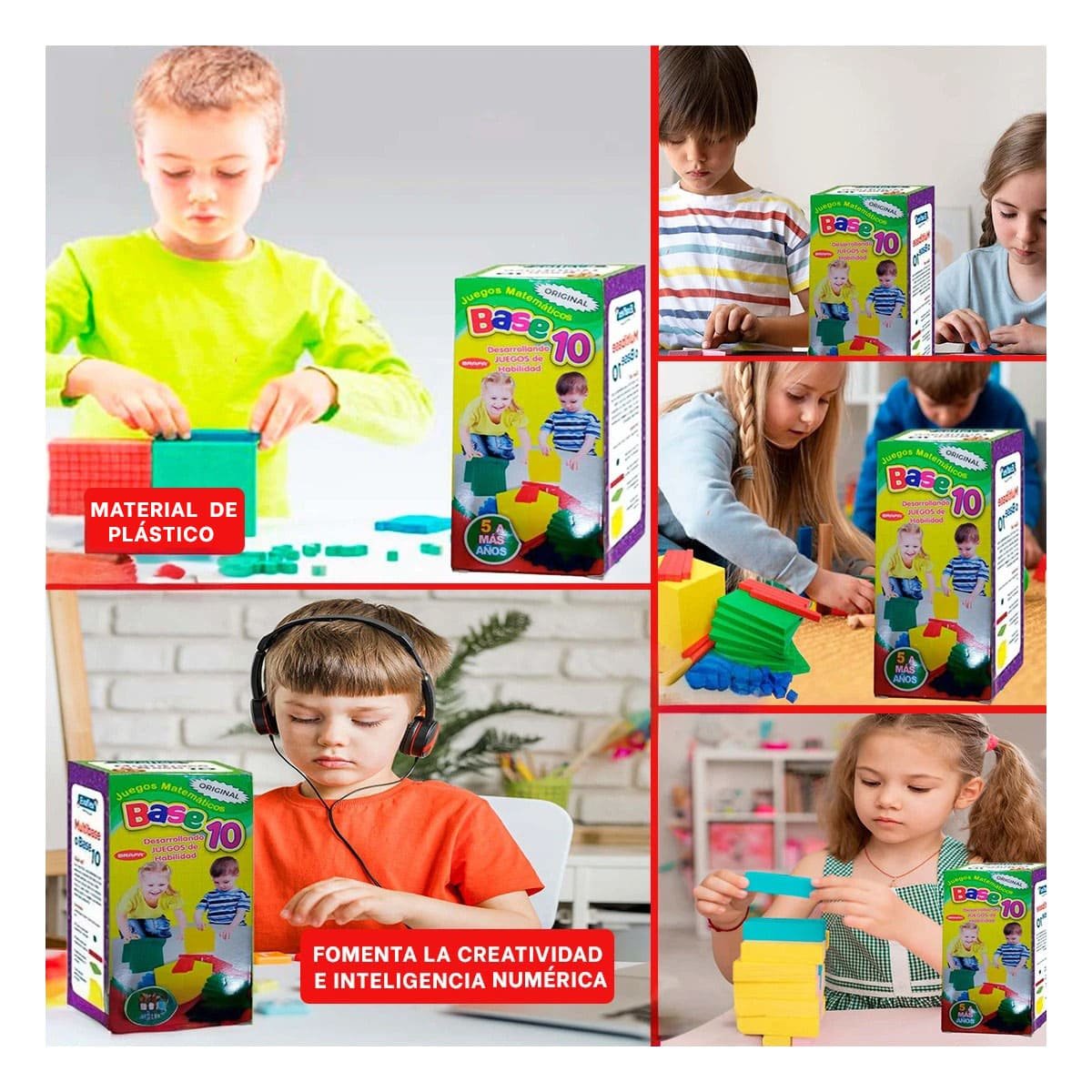 PACK4 KIT EDUCATIVO BASE 10 COMPLETO PARA NINOS Y+REGALO STICKER - 2