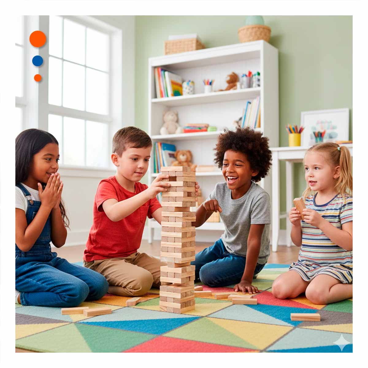 PACK4 JENGA EDUCATIVO 48 PIEZAS MADERA PARA NIÑOS CREATIVO Y ALEGRE - 2