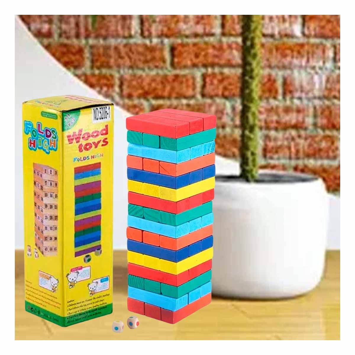 PACK6 DINAMICO DE MADERA MULTICOLOR PARA JUEGO DE MESA EN CASA - 2