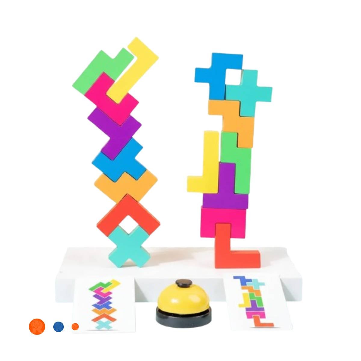 PACK2 FORMATO TETRIS MULTICOLOR PARA JUEGO FAMILIAR Y REUNIONES - 2