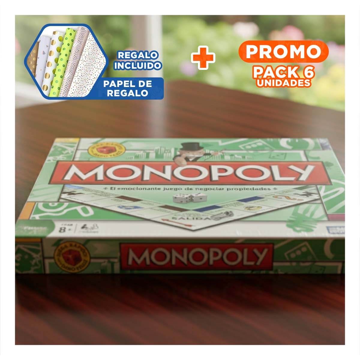 PACK6 CONCEPTO CLASICO DE MESA VERDE PARA HOGAR CON EXPERIENCIA COMPARTIDA Y+PAPEL REGALO - 1
