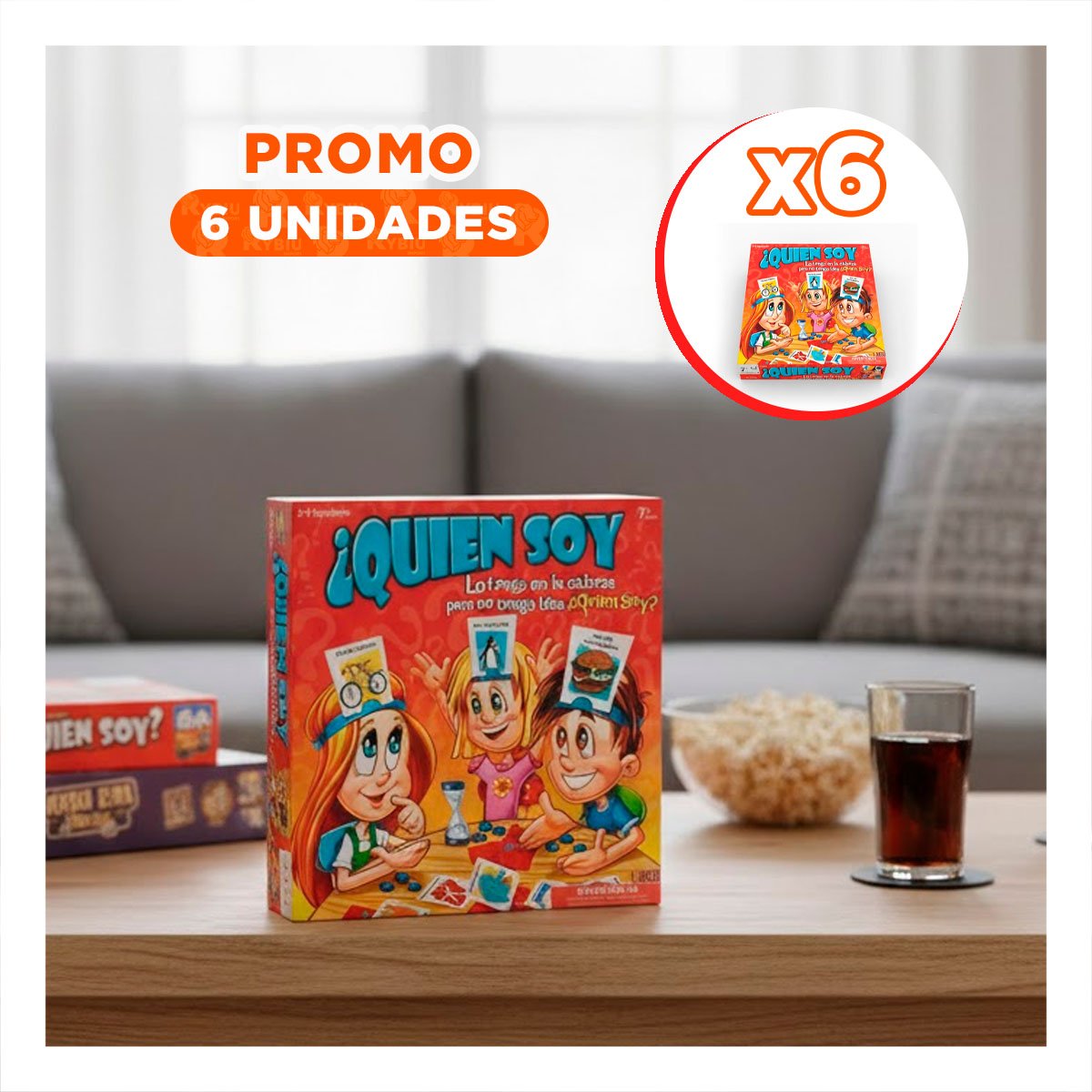 PACK6 DINAMICA CLASICA QUIEN SOY ROJO PARA CASA Y+REGALO STICKER - 1