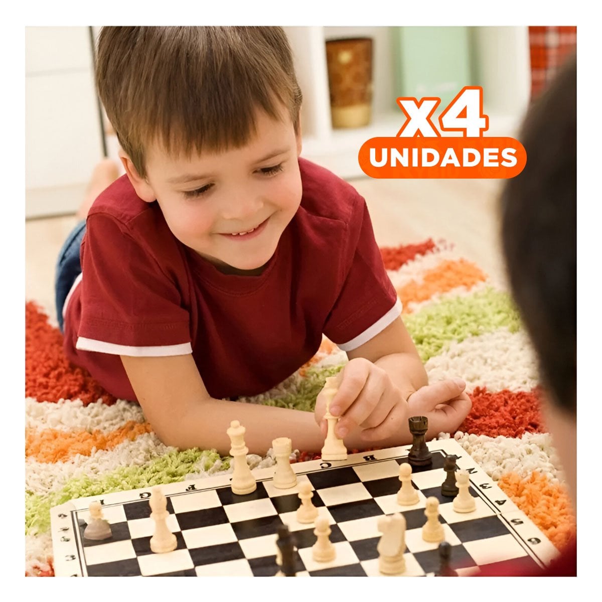 PACK4 JUEGO RECREATIVO 8 EN 1 AJEDREZ PARA ESPACIOS FAMILIARES - 1