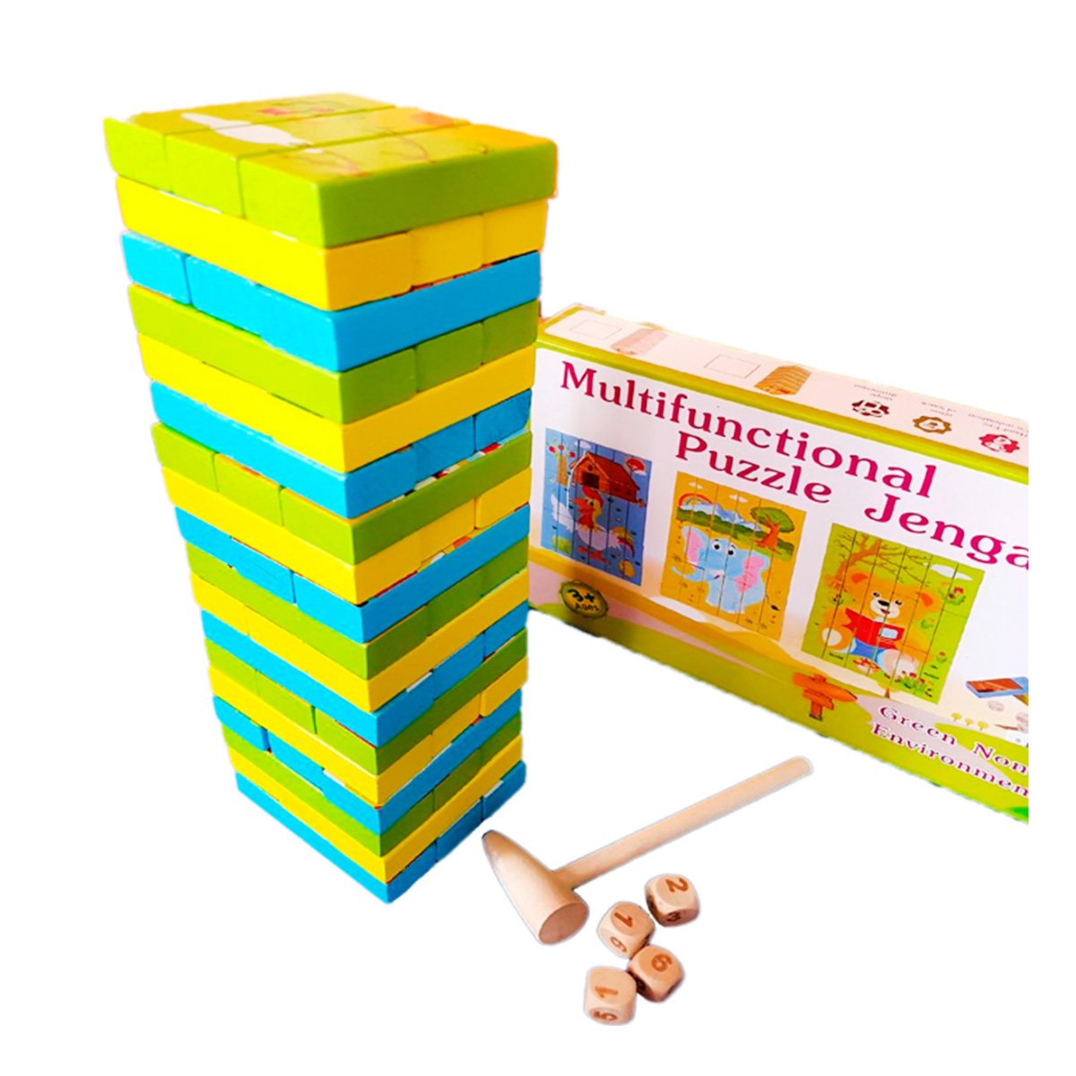 PACK6 JUEGO DE MESA CON BLOQUES PARA PUBLICO INFANTIL Y+REGALO STICKER - 2