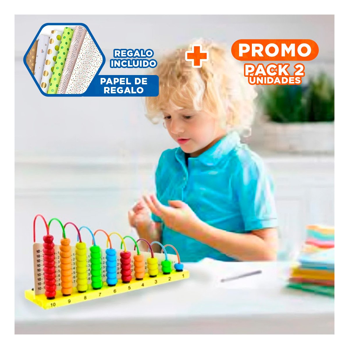 PACK2 CONTADOR CREATIVO DE MATEMATICA Y ACTIVIDAD EDUCATIVA Y+PAPEL REGALO - 1