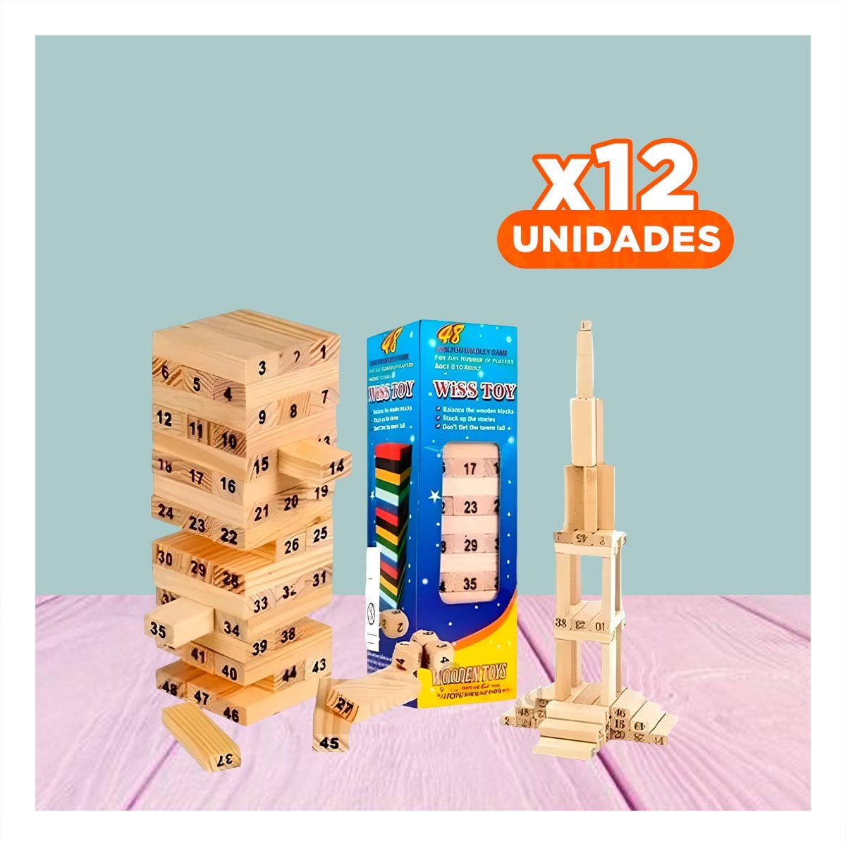 PACK12 SET DE JUEGO DE MADERA PARA MOMENTOS RECREATIVOS - 1