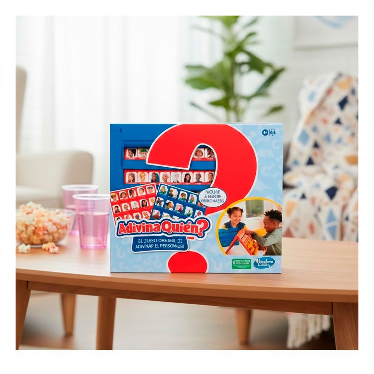 DIVERSION DE MESA ADIVINA QUIEN PERSONAJES ROJO Y AZUL PARA REUNIONES FAMILIARES Y+PAPEL REGALO - 3