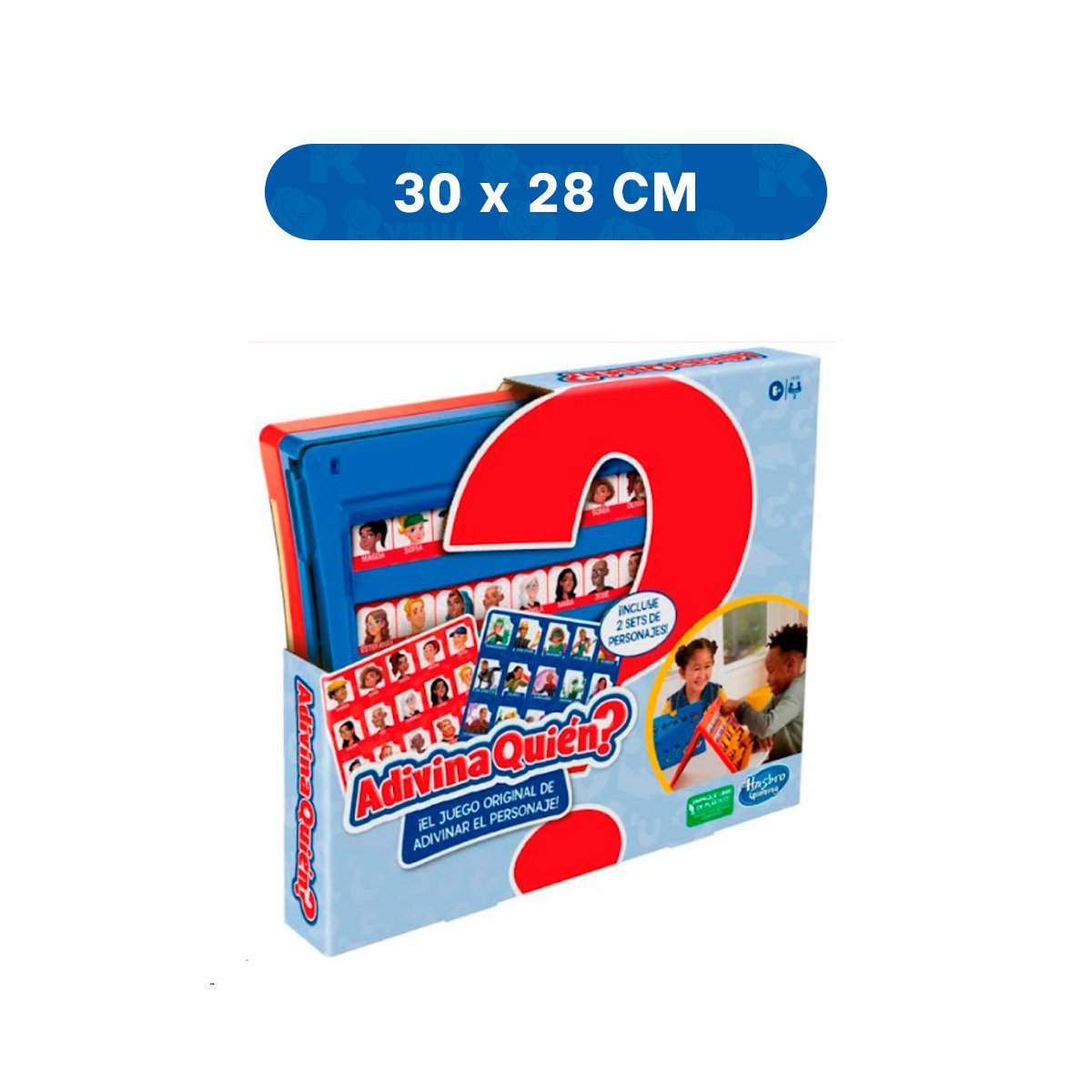 DIVERSION DE MESA ADIVINA QUIEN PERSONAJES ROJO Y AZUL PARA REUNIONES FAMILIARES Y+PAPEL REGALO - 4
