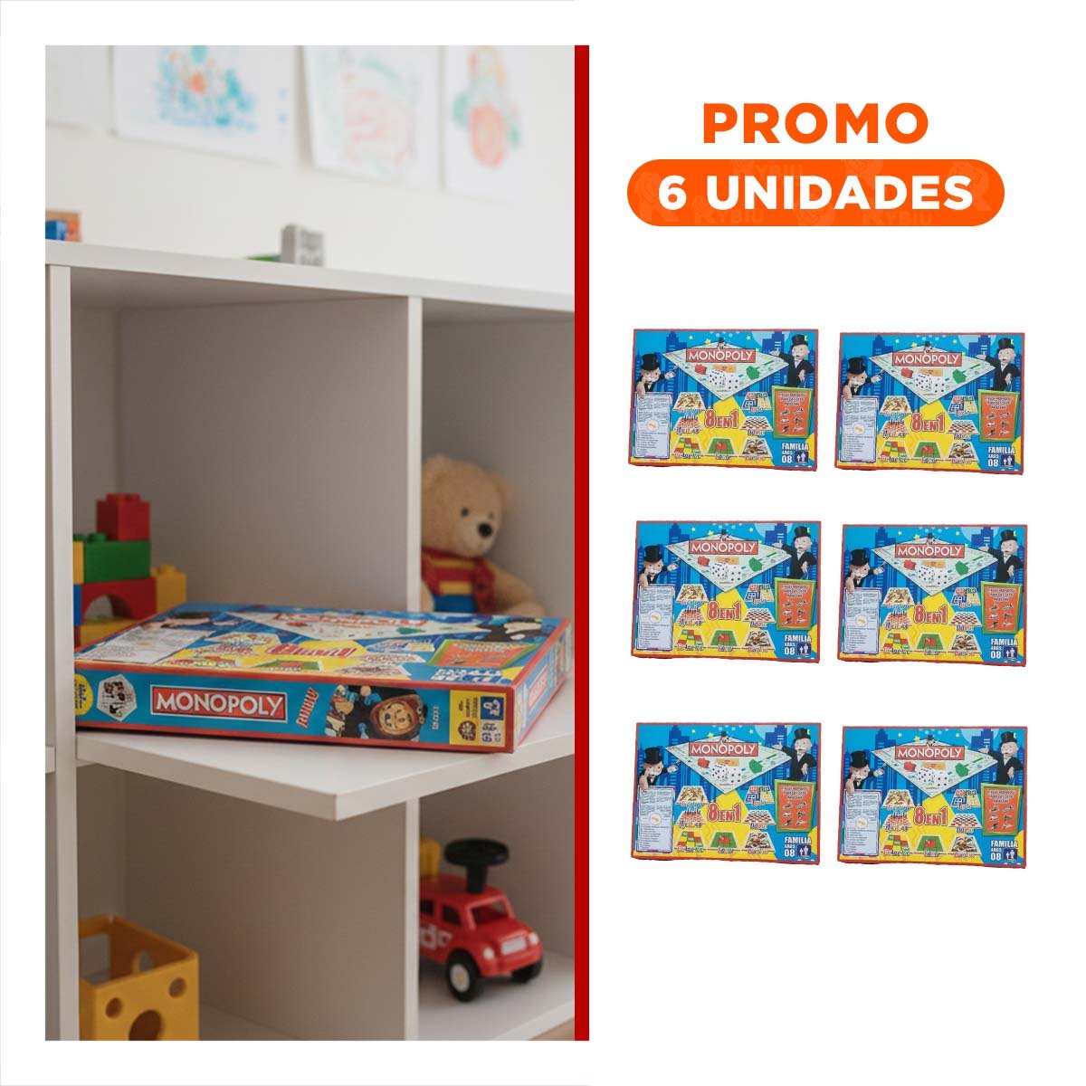 PACK6 ESTRATEGICO DE MESA MULTICOLOR PARA CASA CON DIVERSION COMPARTIDA - 1