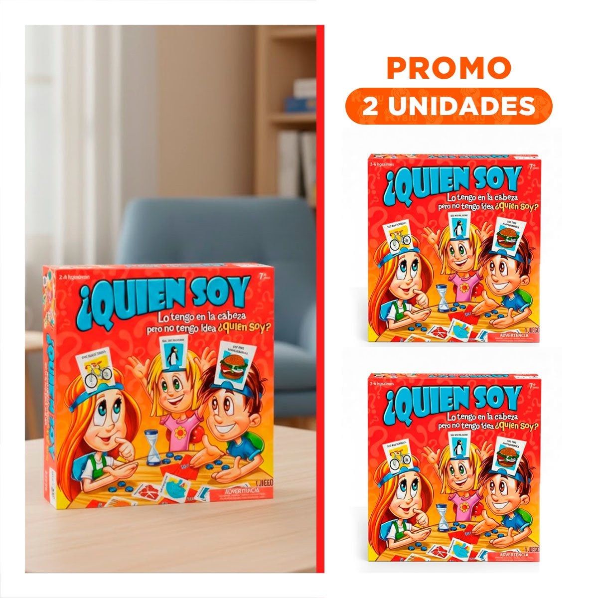 PACK2 ENTRETENIMIENTO SOCIAL QUIEN SOY ROJO PARA REUNIONES EN CASA - 1
