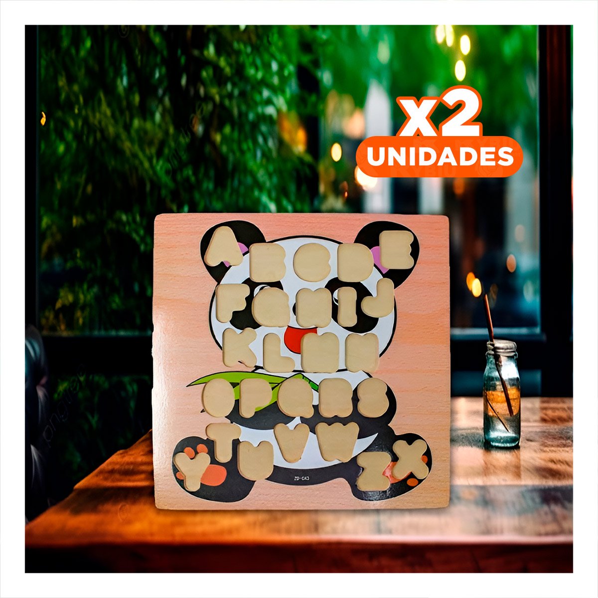 PACK2 OPCION DIDACTICA ABECEDARIO LETRAS ENCAJABLES OSITO APRENDIZAJE Y+REGALO STICKER - 1