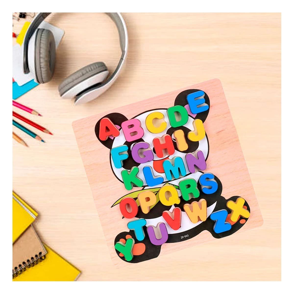PACK2 OPCION DIDACTICA ABECEDARIO LETRAS ENCAJABLES OSITO APRENDIZAJE Y+REGALO STICKER - 5