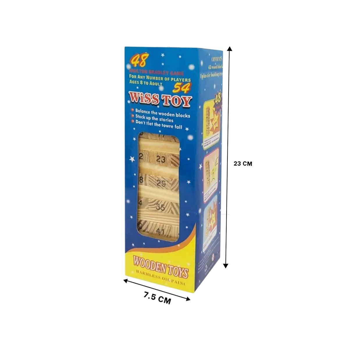 PACK6 VERSION TRADICIONAL DE PIEZAS DE MADERA CON NUMEROS PARA JUEGOS DE MESA Y+PAPEL REGALO - 4