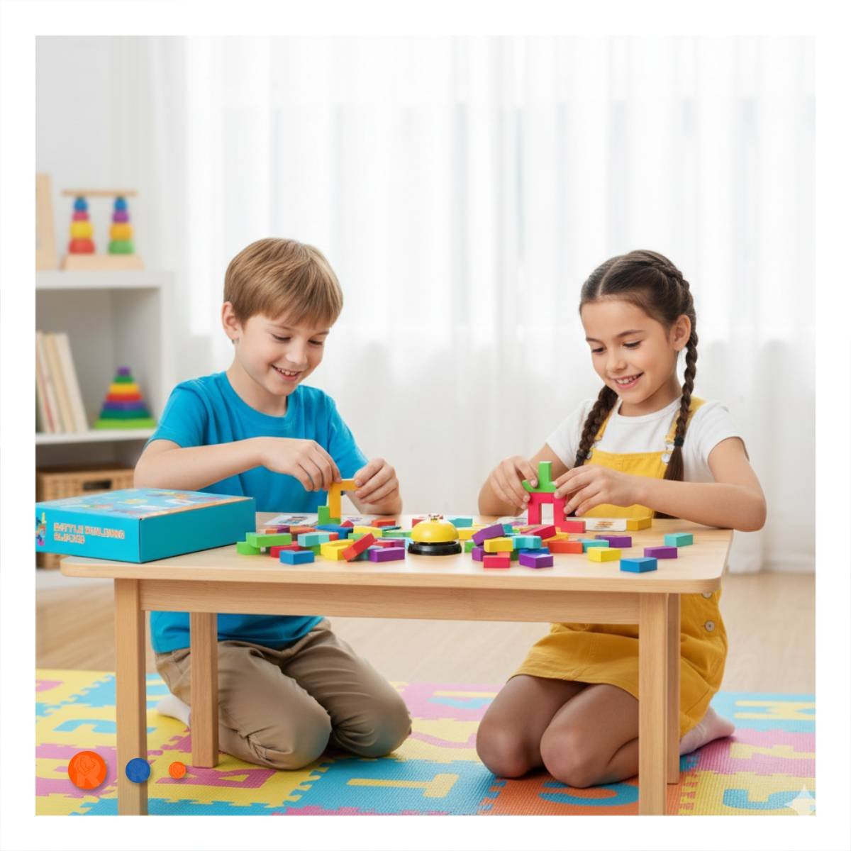 PACK4 ESTILO TETRIS MULTICOLOR PARA JUEGO DE MESA Y DIVERSION - 3