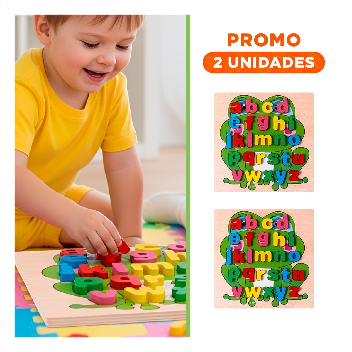 PACK2 INTERACTIVO DIDACTICO ABECEDARIO LETRAS ENCASABLES RANA LETRAS MINUSCULAS - 1