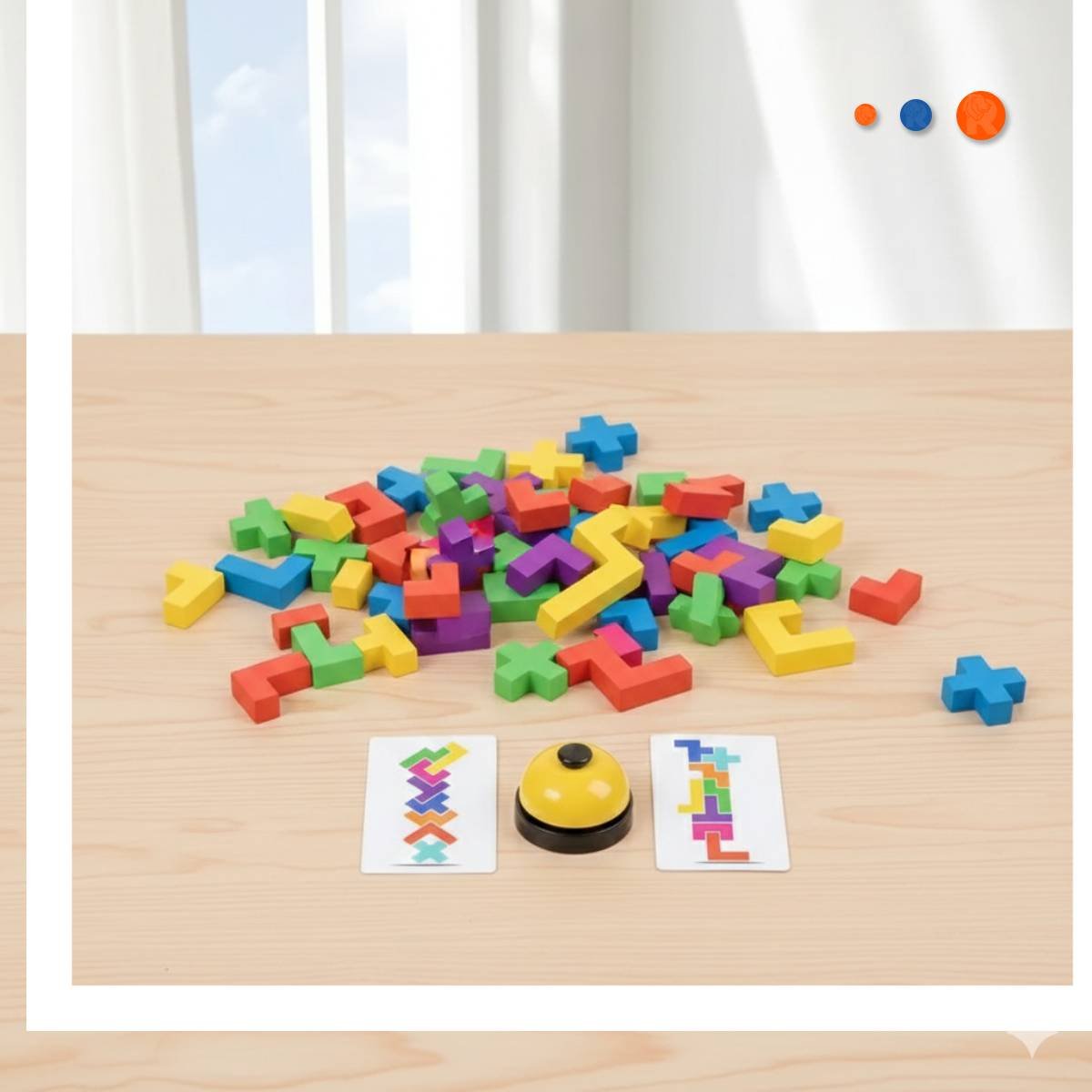 PACK4 CONCEPTO TETRIS MULTICOLOR PARA JUEGO FAMILIAR EN CASA Y+PAPEL REGALO - 5