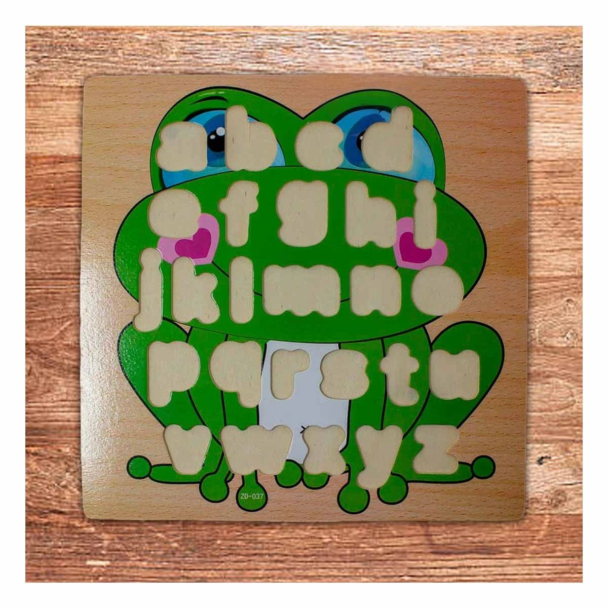 PACK4 EDUCACION DIDACTICA ABECEDARIO LETRAS ENCASABLES RANA LETRAS MINUSCULAS Y+REGALO STICKER - 5