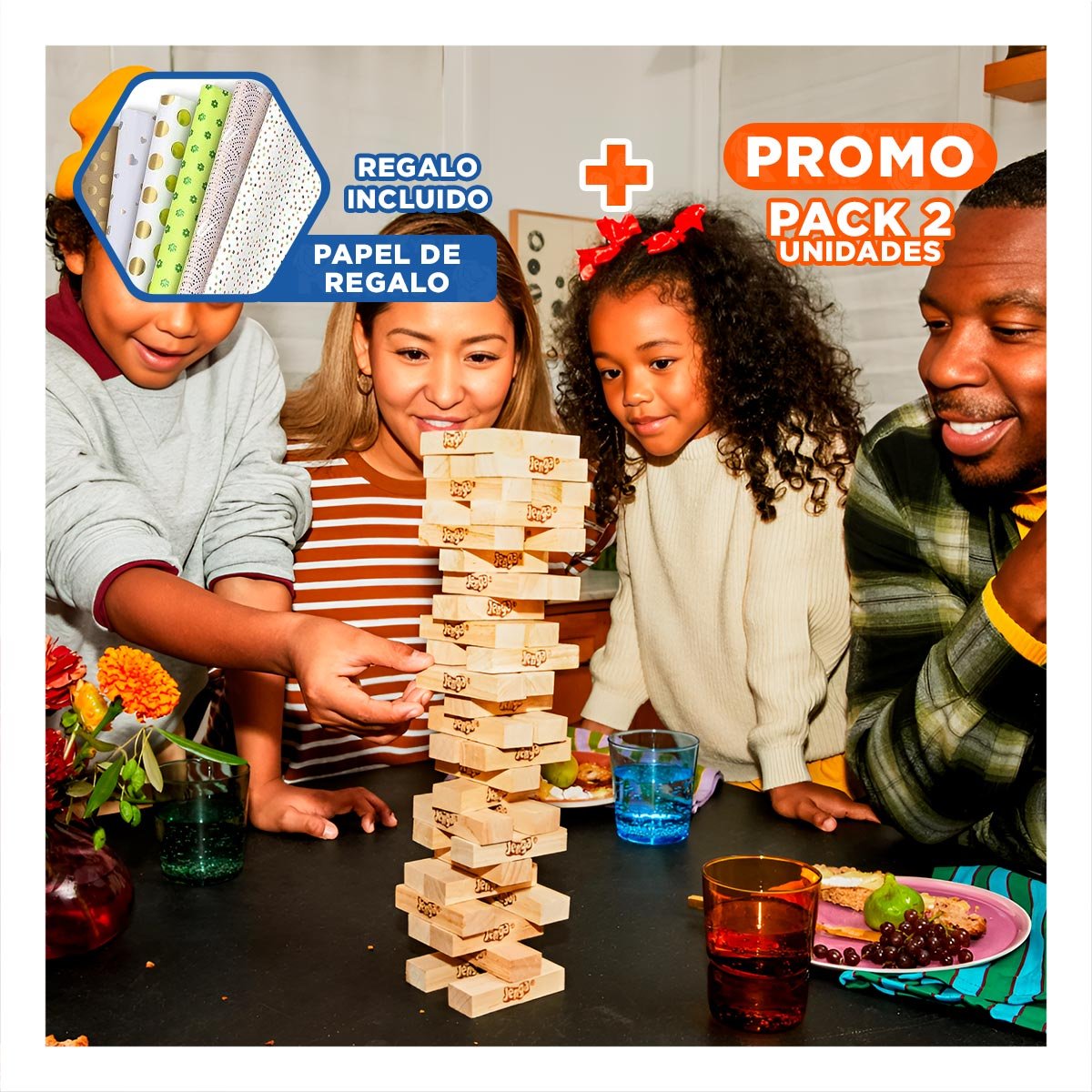 PACK2 BLOQUES FAMILIAR DE JUEGO DESAFIO O CASTIGO PARA CASA Y+PAPEL REGALO - 1