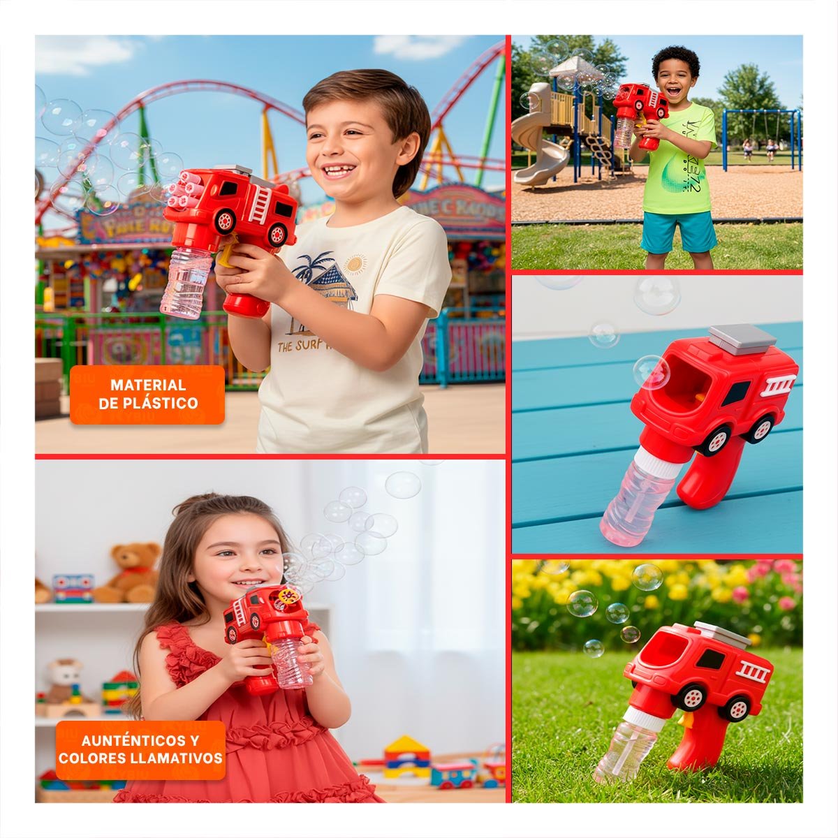 DISPENSADOR DE BURBUJAS CREATIVO CAMION PARA DIVERSION CONTINUA EN PATIOS Y+POST IT - 5