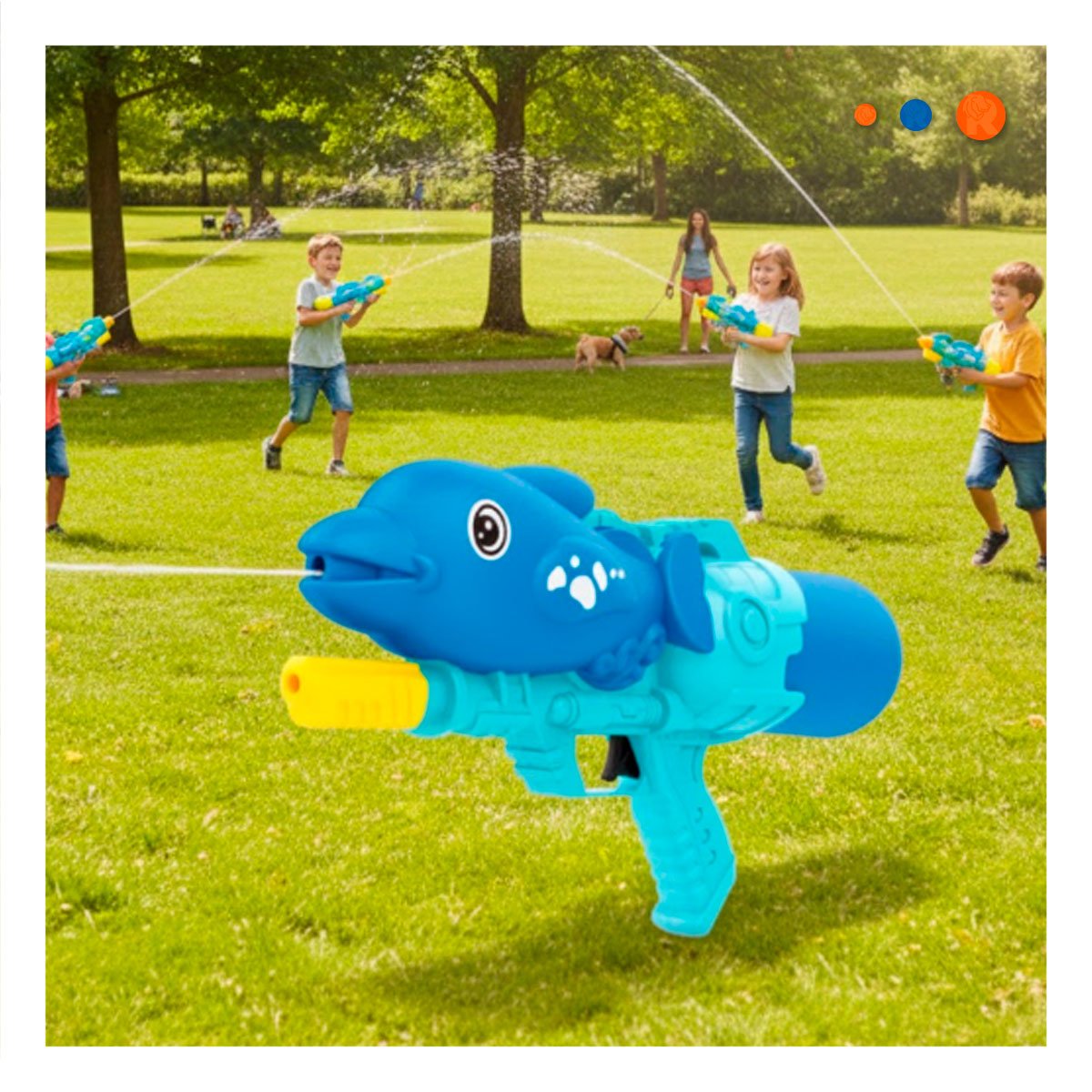 PULVERIZADOR PARA AGUA DELFIN AZUL PARA ACTIVIDADES REFRESCANTES EXTERIOR - 2