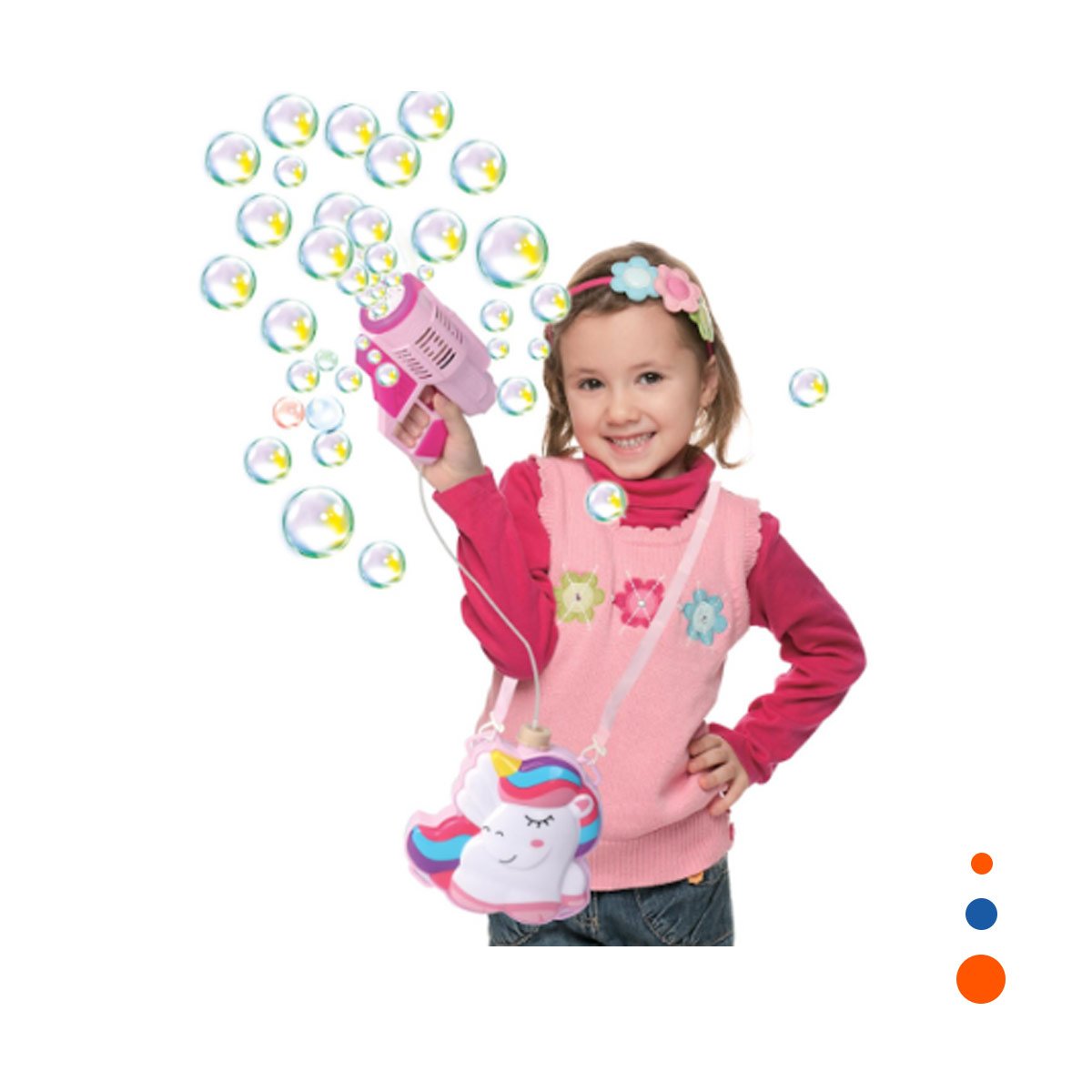 LANZADOR DE BURBUJAS CON MOCHILA PORTATIL PARA EVENTOS Y REUNIONES FAMILIARES Y+PAPEL REGALO - 1