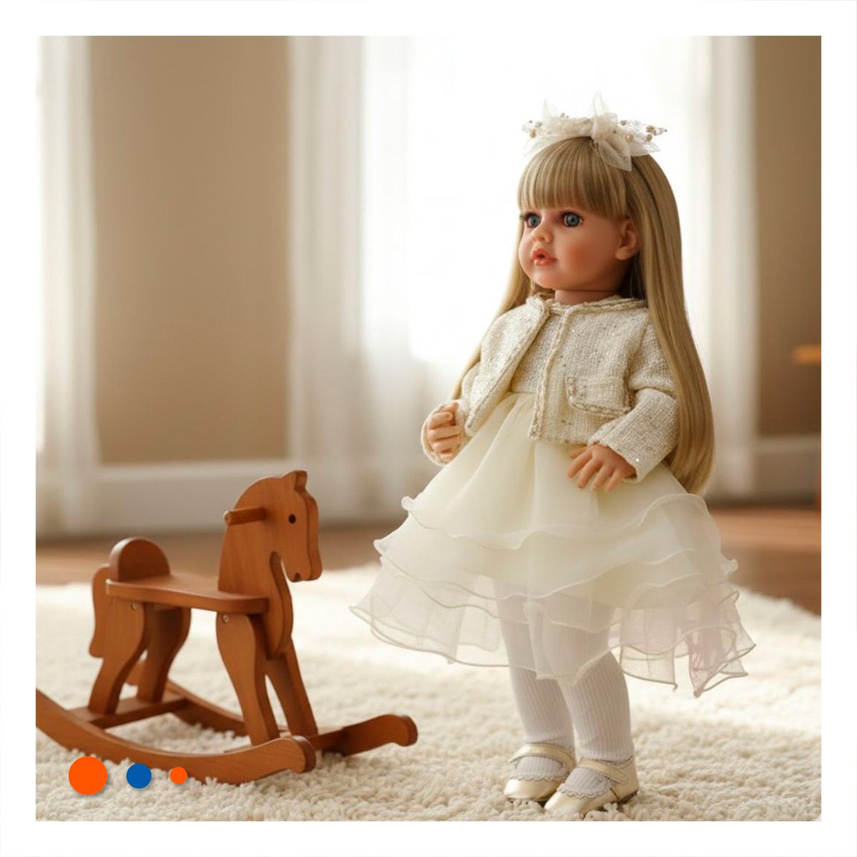 PACK2 COLECCION YESSY 55CM CON VESTUARIO INFANTIL BLANCO Y ESTILO ENCANTADOR - 3