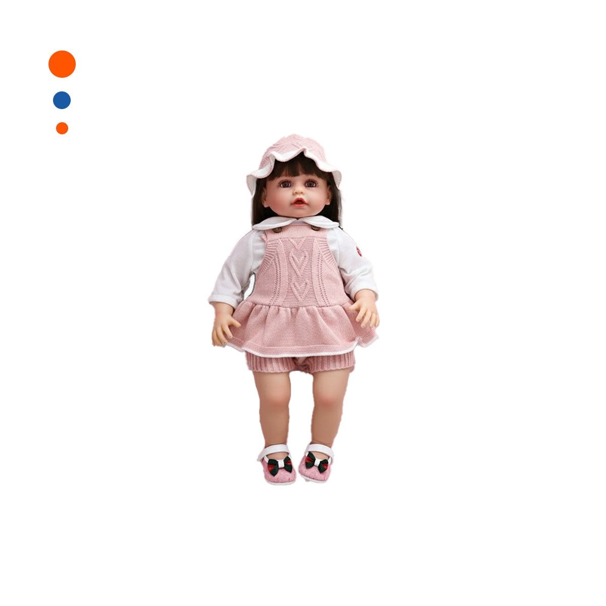 PACK2 PRENDA TEJIDA PARA BEBE EN ROSADO CON SHORT Y GORRO INFANTIL Y+REGALO STICKER - 2