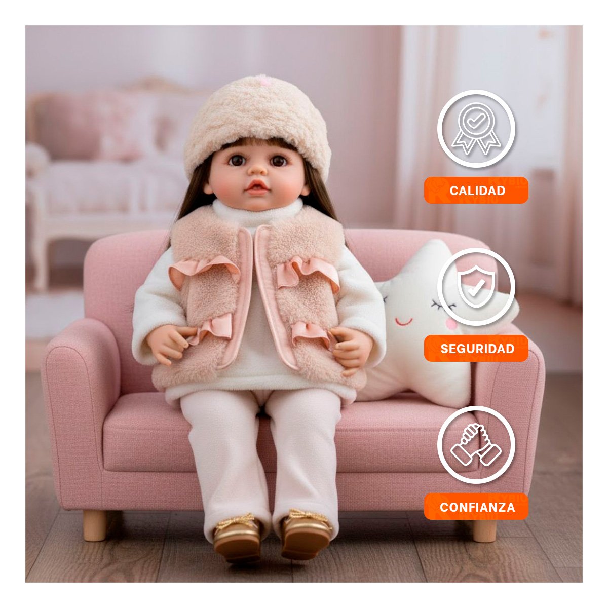 MODELO YESSY CON ATUENDO INFANTIL BEIGE PARA USO DIARIO Y+LIGAS REGALO - 2