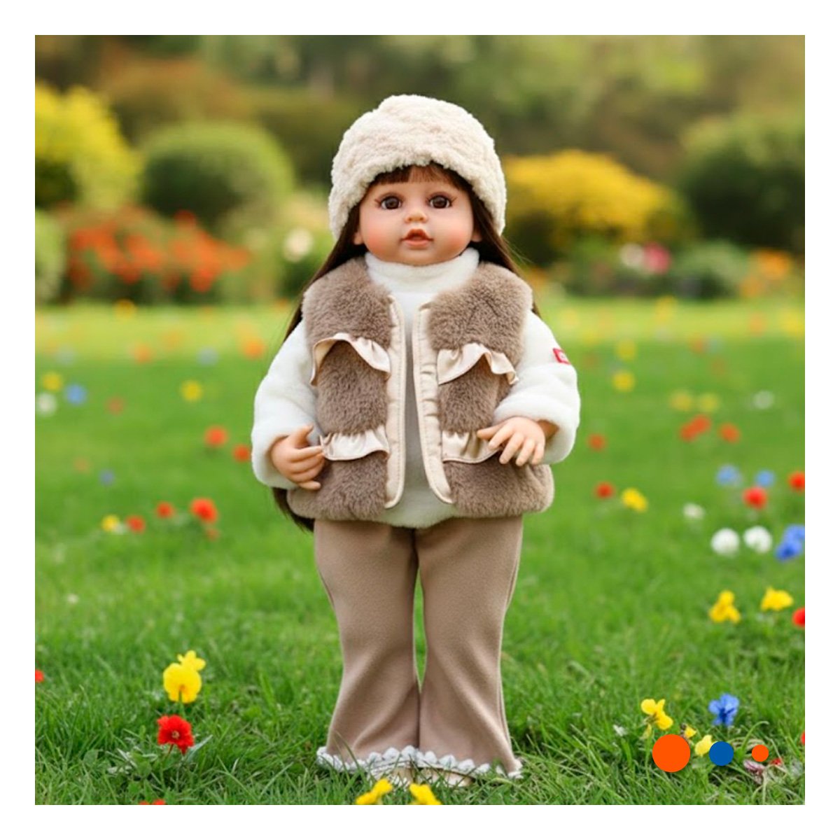 PACK2 VERSION YESSY 55CM PARA JUEGO DIARIO CON CHOMPA Y PANTALON MARRON Y+PAPEL REGALO - 2