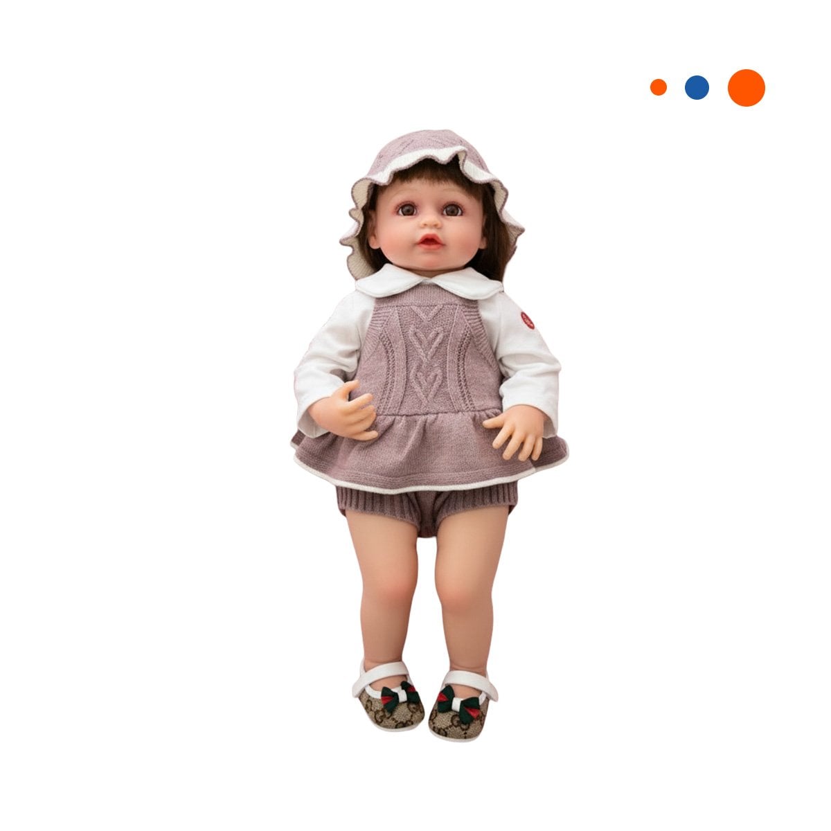 TOP TEJIDO PARA BEBE EN PALO ROSA CON SHORT Y GORRO COMODO Y+REGALO STICKER - 3